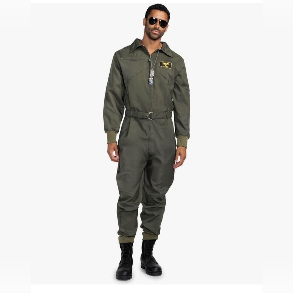 Tipsy Elves NWT Pilot Jumpsuit Mens Halloween Costume Unisex Size Medium & small